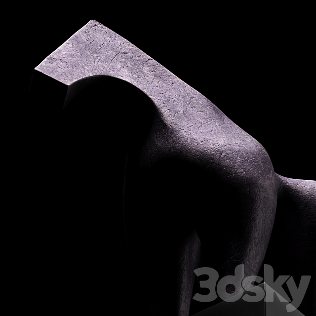 Sculptures of Abstraction Large Horse 2013 3DSMax File - thumbnail 6