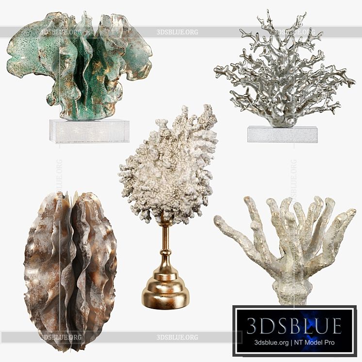 Sculptures of coral reef 01 3DS Max - thumbnail 3