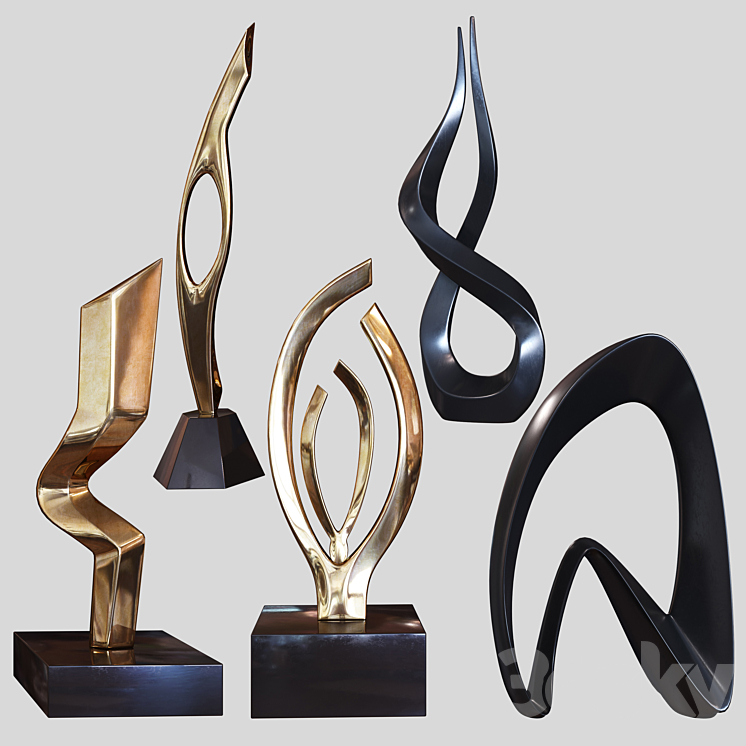 Sculptures set by Burlini and Kagan 3DS Max - thumbnail 1