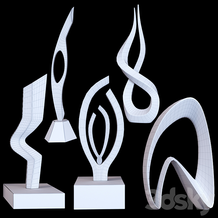 Sculptures set by Burlini and Kagan 3DS Max - thumbnail 2