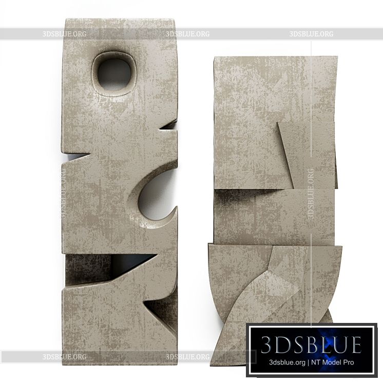 Set of 2 sculptures-bas-reliefs 3DS Max - thumbnail 3