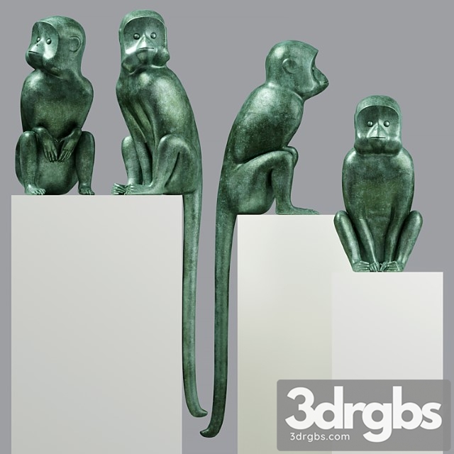 Singes ii lalanne monkeys 3dsmax Download - thumbnail 1