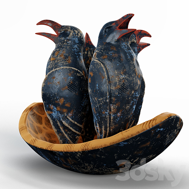 Singing ravens 3DSMax File - thumbnail 2