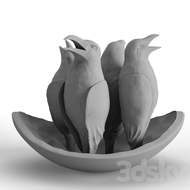 Singing ravens 3DSMax File - thumbnail 5