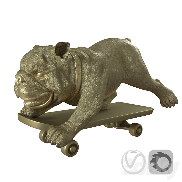 Skating dog sculpture by BoConcept 3DS Max - thumbnail 1