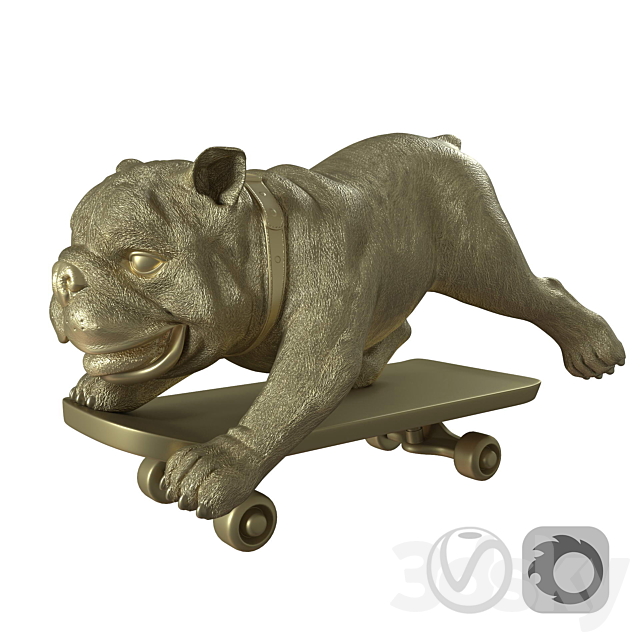 Skating dog sculpture by BoConcept 3DSMax File - thumbnail 1