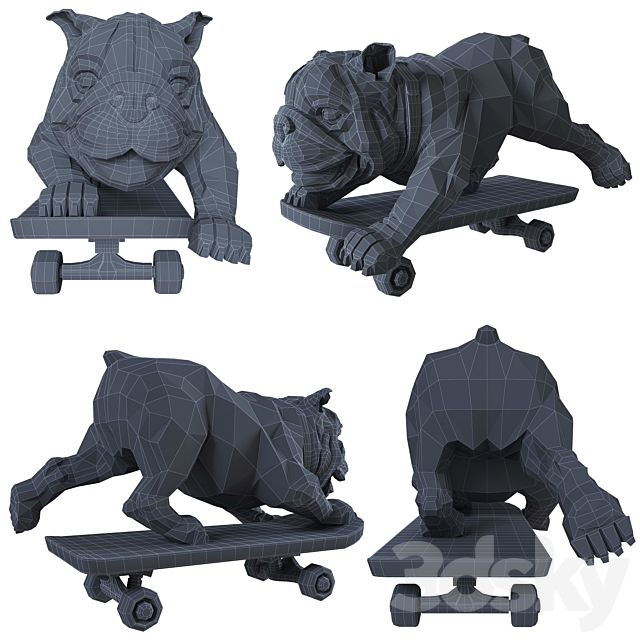 Skating dog sculpture by BoConcept 3DSMax File - thumbnail 3