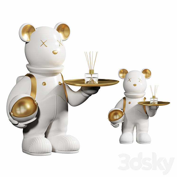 space bear ceramic ornaments 3DS Max Model - thumbnail 3