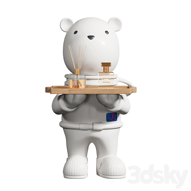 Space bear ornaments ceramic 3DS Max - thumbnail 2