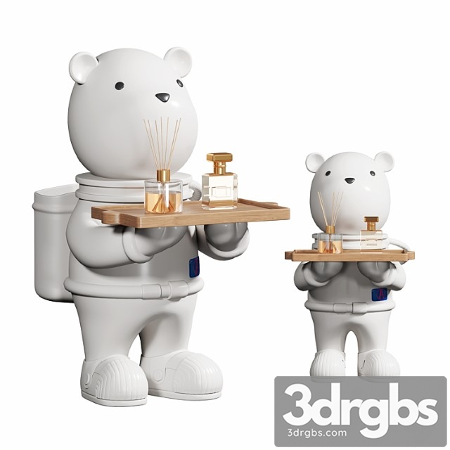 Space bear ornaments ceramic - thumbnail 1