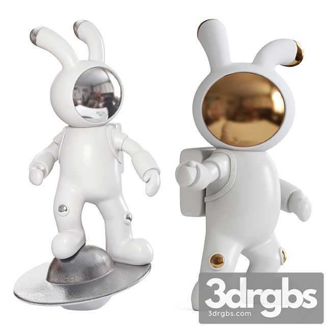 Space rabbit sculpture - thumbnail 1