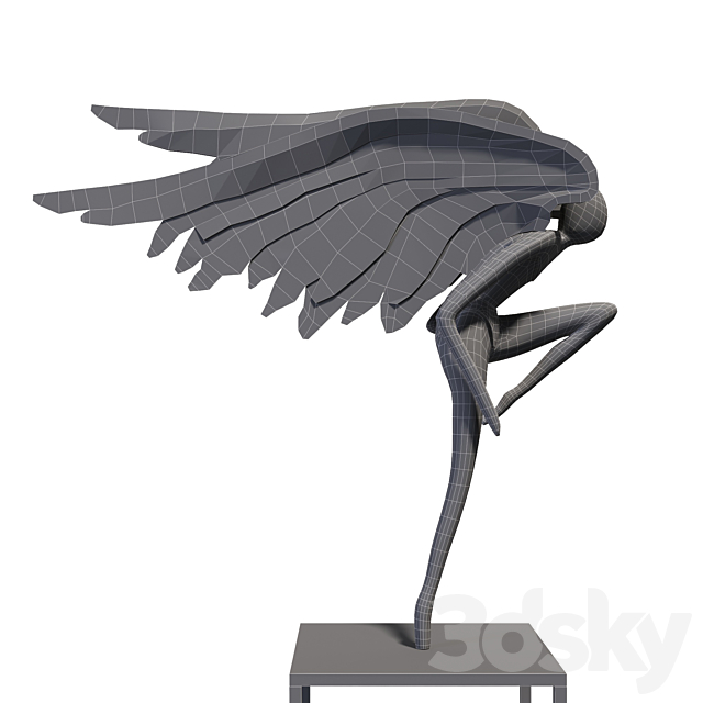 Spiritual sculpture – Angel of freedom 3DSMax File - thumbnail 3