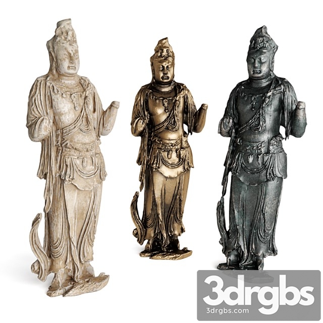 Standing buddha bodhisattva sculpture - thumbnail 1