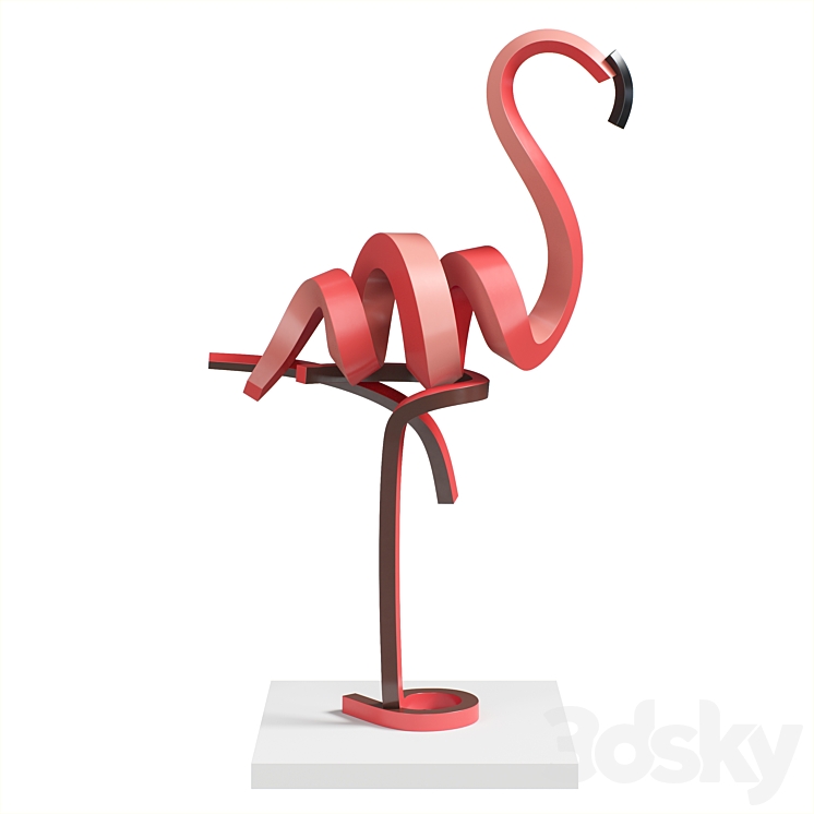 Statue Flamingo 2020 3DS Max Model - thumbnail 1