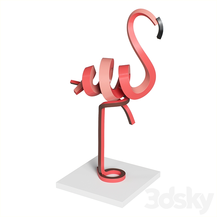 Statue Flamingo 2020 3DS Max Model - thumbnail 2