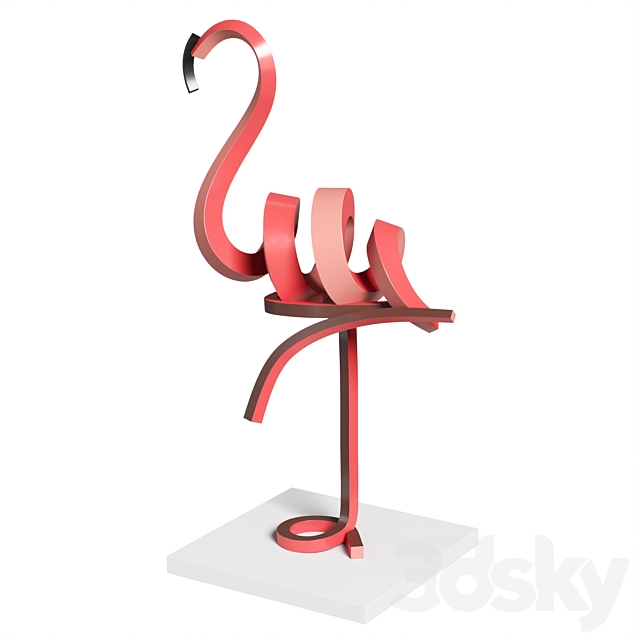 Statue Flamingo 2020 3DSMax File - thumbnail 3