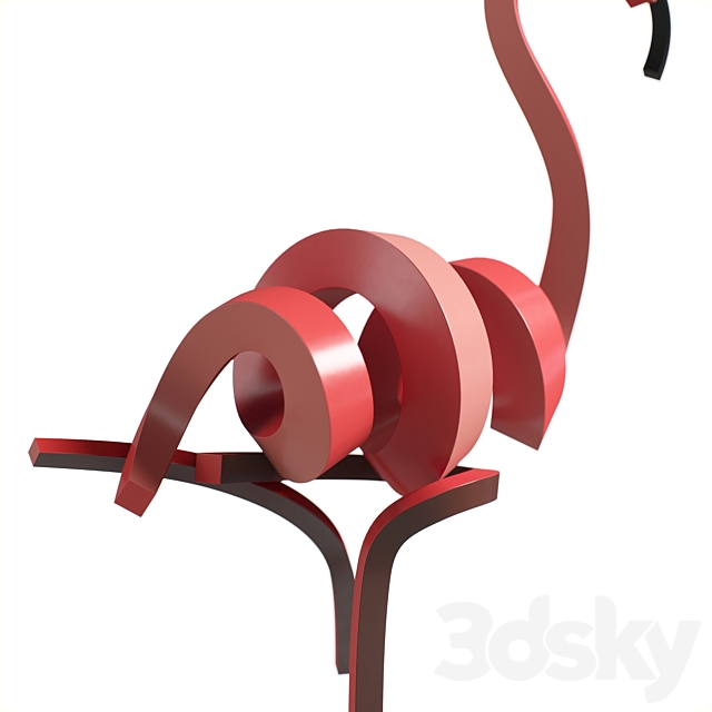 Statue Flamingo 2020 3DSMax File - thumbnail 4