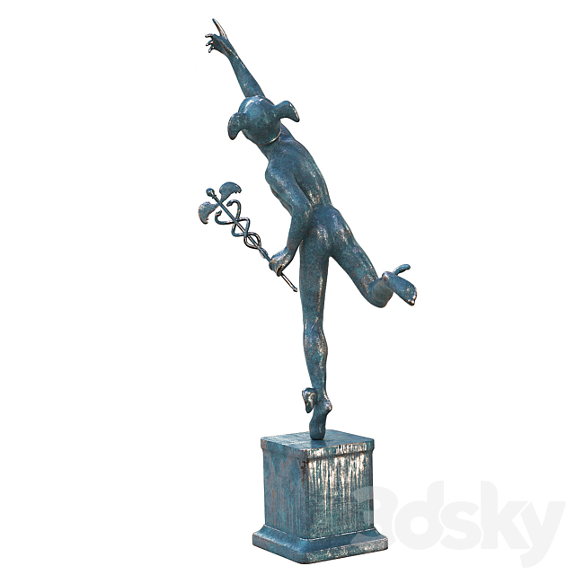 Statue of mercury 3DS Max Model - thumbnail 2