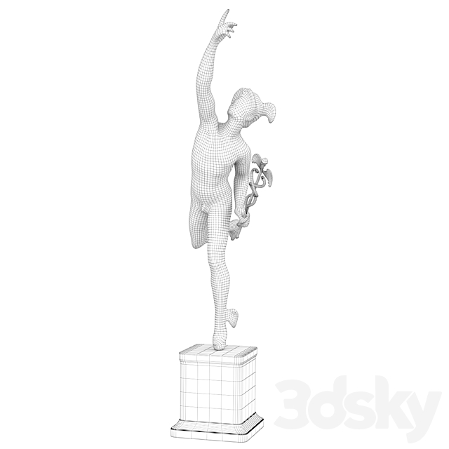 Statue of mercury 3DS Max Model - thumbnail 3