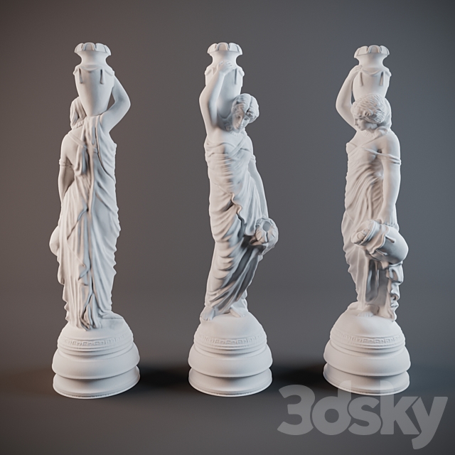 Statue of “The Virgin with a Vase” 3ds Max - thumbnail 1