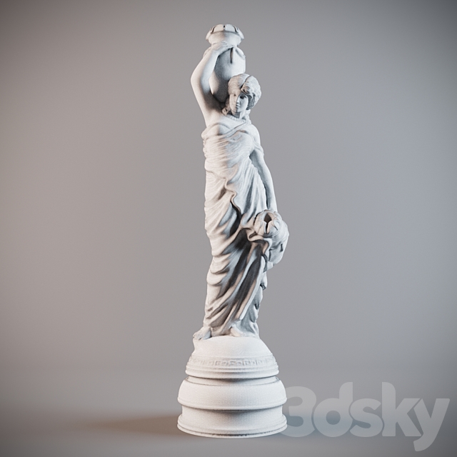 Statue of “The Virgin with a Vase” 3ds Max - thumbnail 3