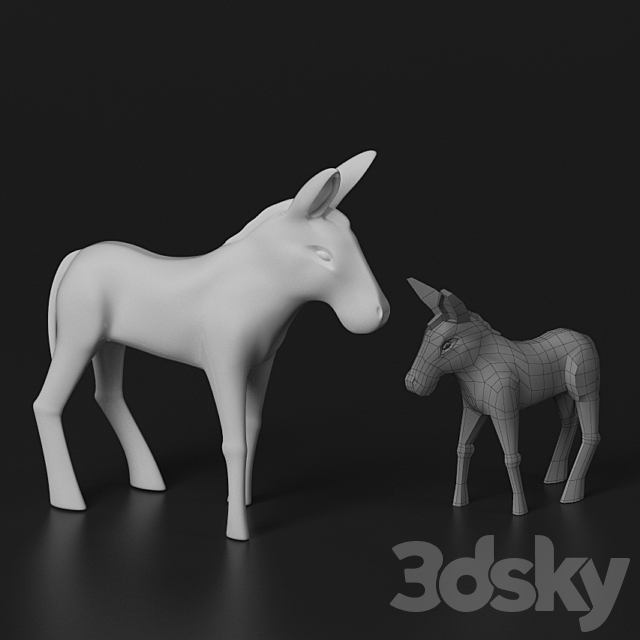 Statuette. Donkey 3ds Max - thumbnail 1