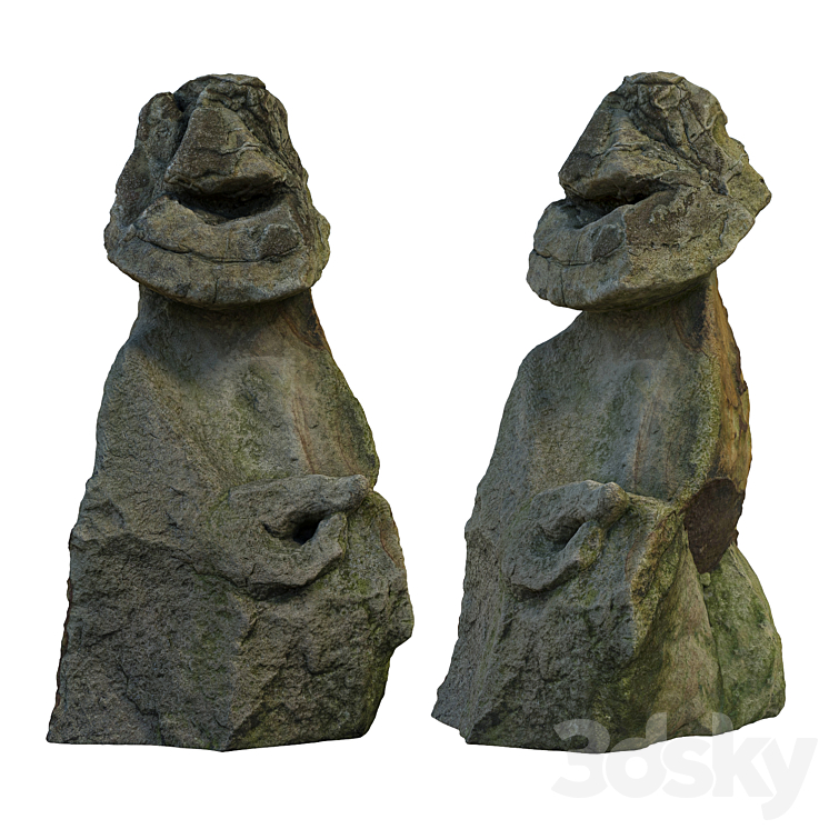 stone sculpture 3DS Max Model - thumbnail 1