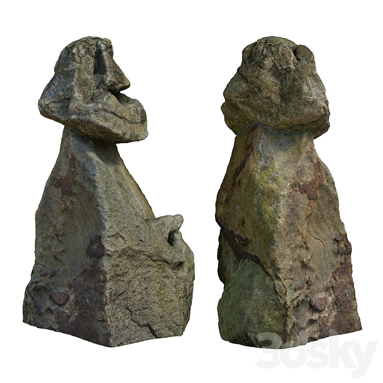 stone sculpture 3DS Max Model - thumbnail 2