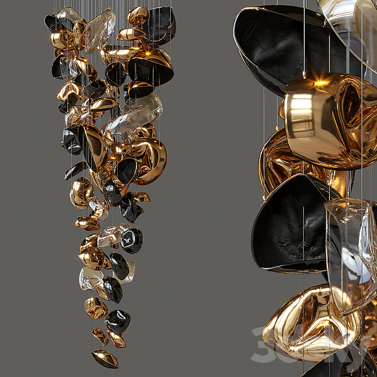 Suspended sculptural composition Vargov Design – Deformity 3DS Max Model - thumbnail 1