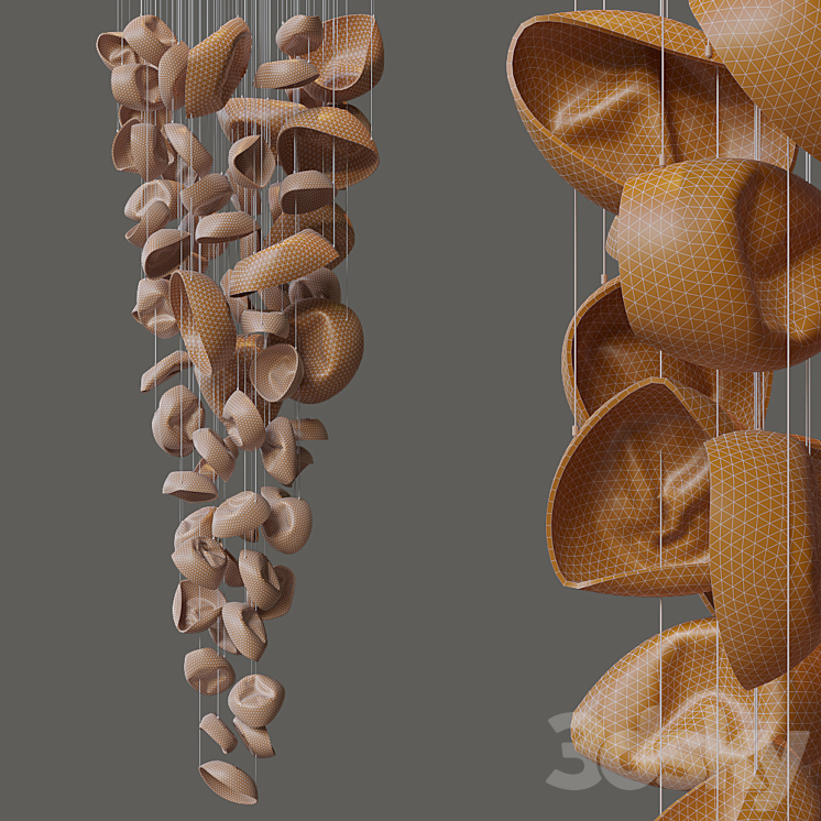 Suspended sculptural composition Vargov Design – Deformity 3DS Max Model - thumbnail 2