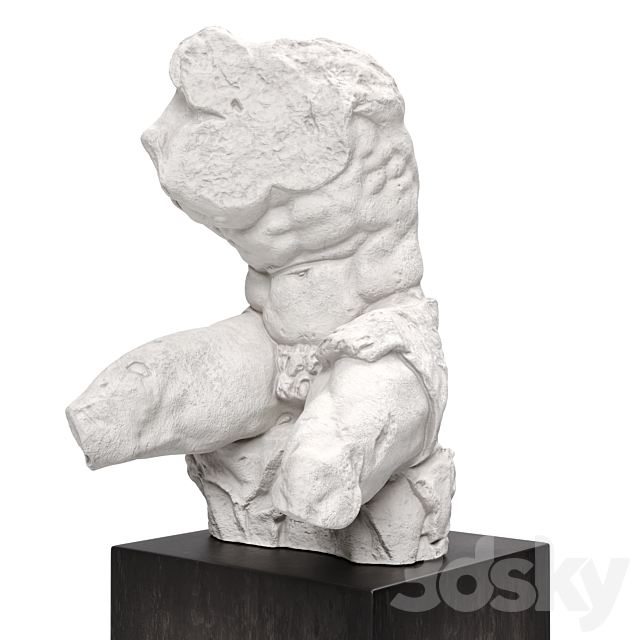 The Belvedere Torso plaster 3ds Max - thumbnail 1