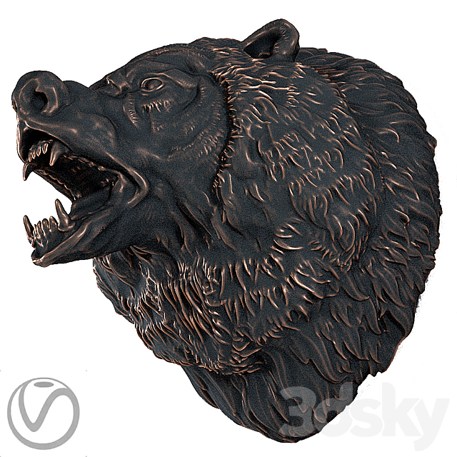 The head of a bear 3DSMax File - thumbnail 2