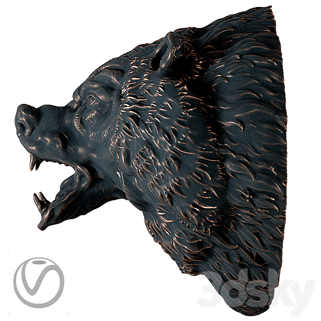 The head of a bear 3DSMax File - thumbnail 3