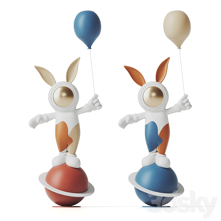 The rabbit sculpture 3DS Max Model - thumbnail 3