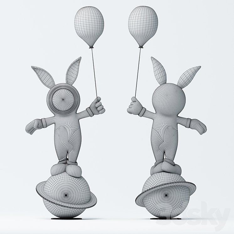 The rabbit sculpture 3DS Max - thumbnail 2