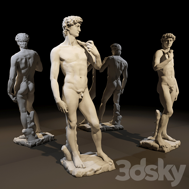 The Statue of David 3DS Max Model - thumbnail 2