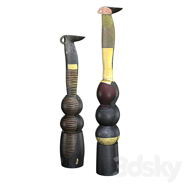 totem sculptures 3DS Max Model - thumbnail 4