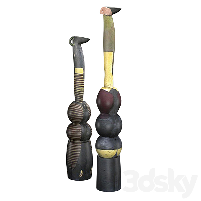 totem sculptures 3DS Max Model - thumbnail 5