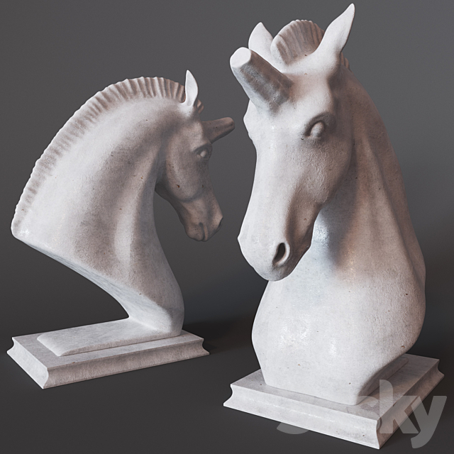 Unicorn sculpture 3ds Max - thumbnail 1