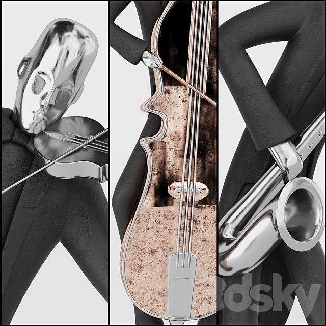 Uttermost Musicians Decorative Figurines 3ds Max - thumbnail 2