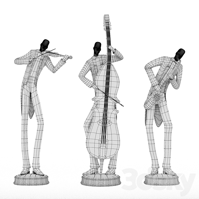 Uttermost Musicians Decorative Figurines 3ds Max - thumbnail 3