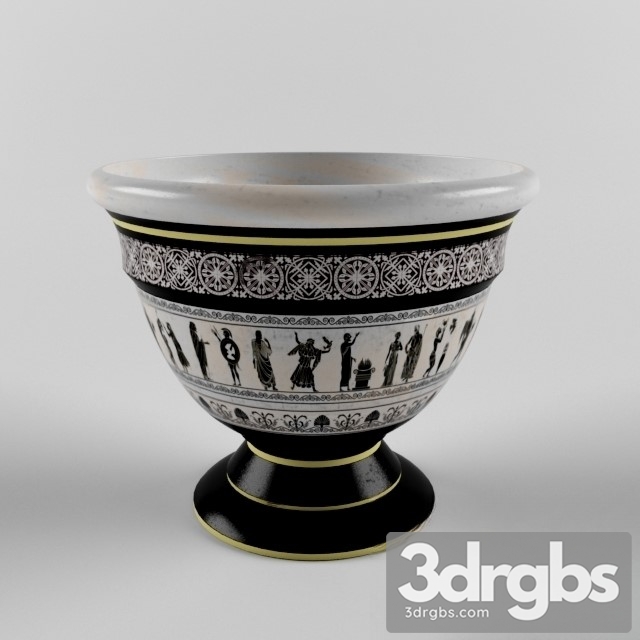 Vase With Antique Motifs 3dsmax Download - thumbnail 1