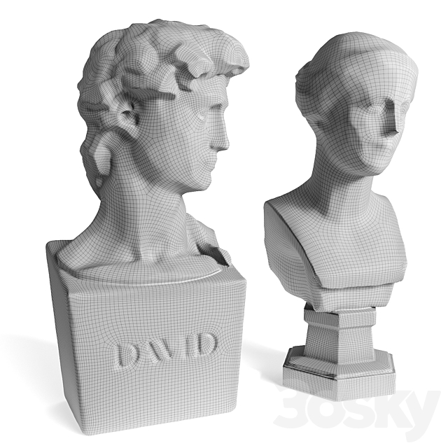 Venus and David edges bust 3DSMax File - thumbnail 5