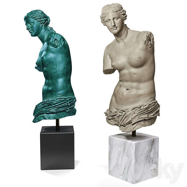 Venus de Milo bust 3DS Max Model - thumbnail 4