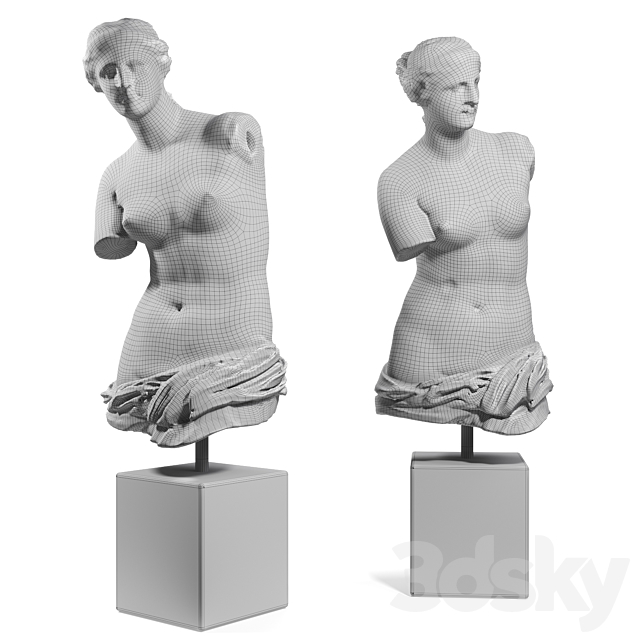 Venus de Milo bust 3DS Max Model - thumbnail 5