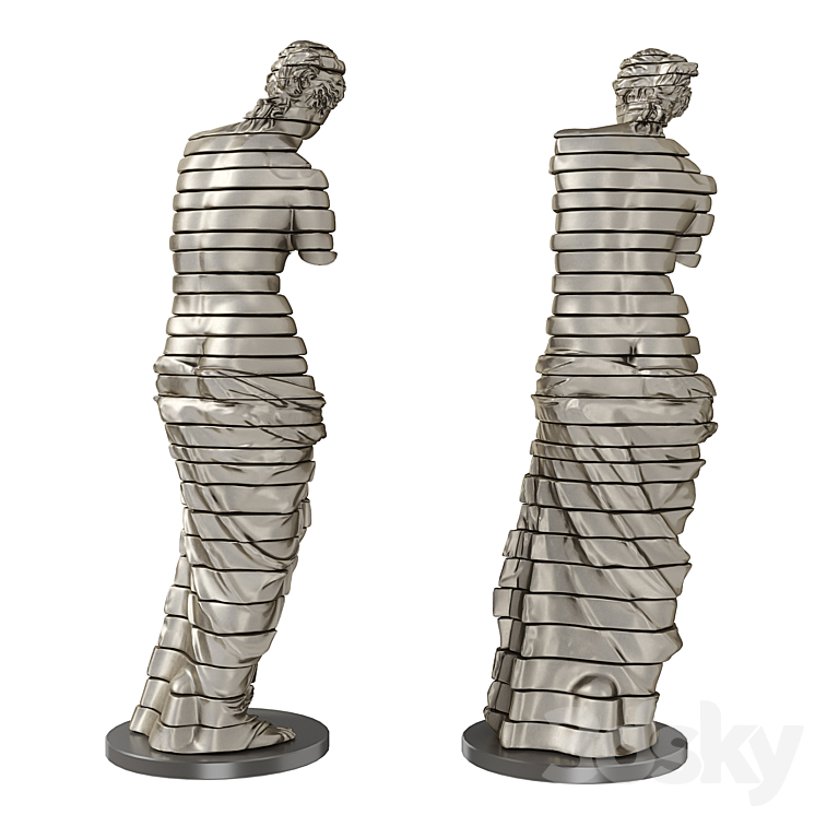 Venus de milo sliced statue 3DS Max - thumbnail 2