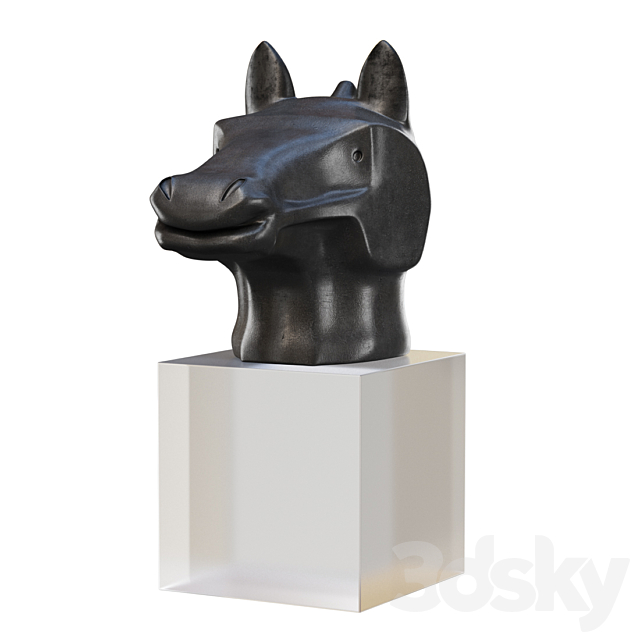 Versmissen Horse Zodiac Sculpture _ Decorative horse sculpture 3DSMax File - thumbnail 2