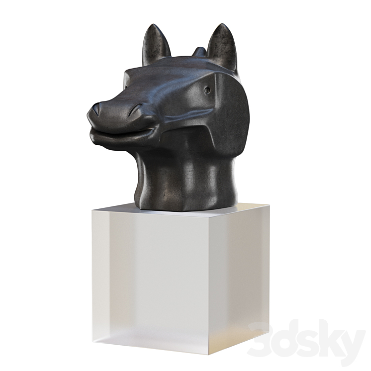 Versmissen Horse Zodiac Sculpture \/ Decorative horse sculpture 3DS Max Model - thumbnail 2