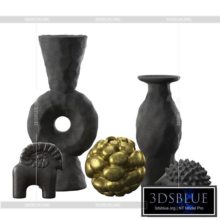 Volcanic Vases and Decorative Objects set 3DS Max - thumbnail 3