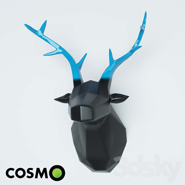 Wall Deer Head Figurine 3DSMax File - thumbnail 1